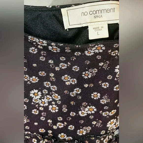 Women’s No Comment Spaghetti Strap Floral Ruffle Dress - Picture 6 of 6